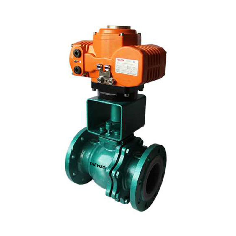 Electric fluorine lined ball valve