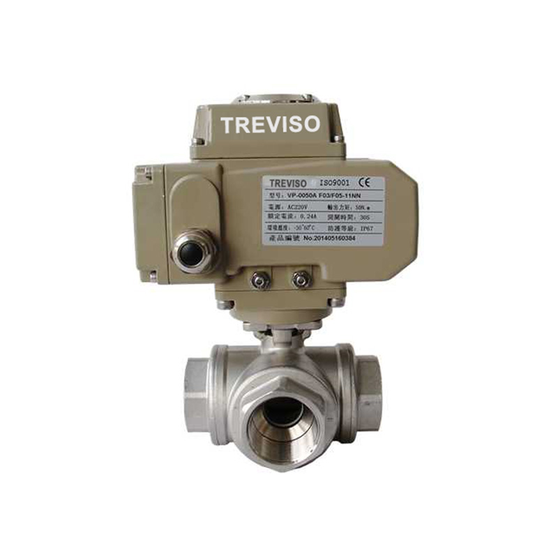 Electric three-way ball valve