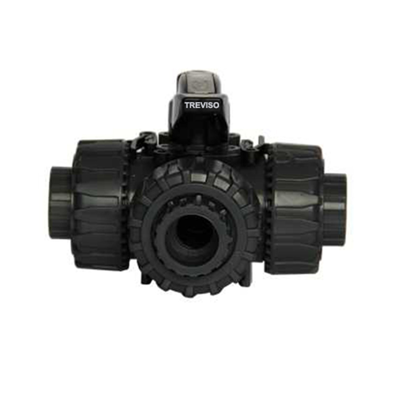 PVC three-way ball valve
