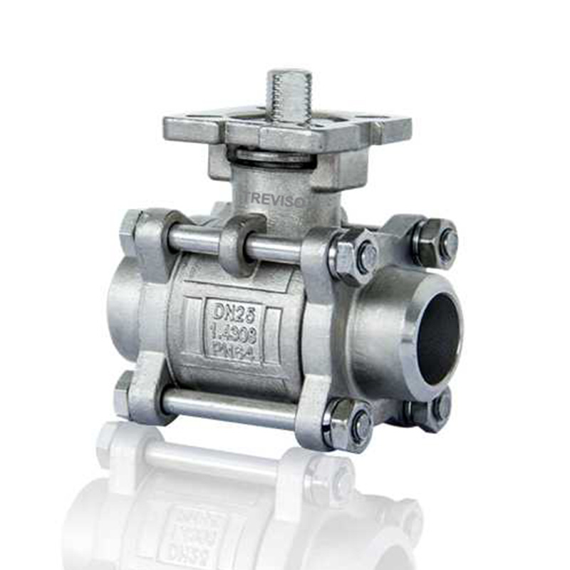 Butt welding ball valve