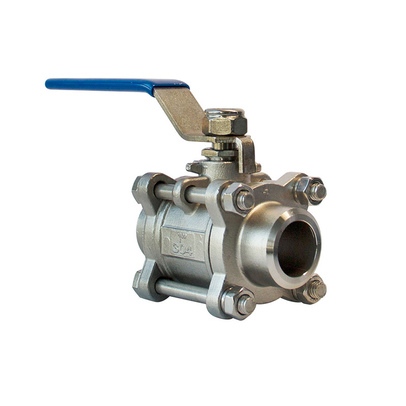 High platform butt welding ball valve with handle