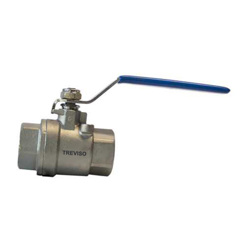 Two-piece manual threaded ball valve