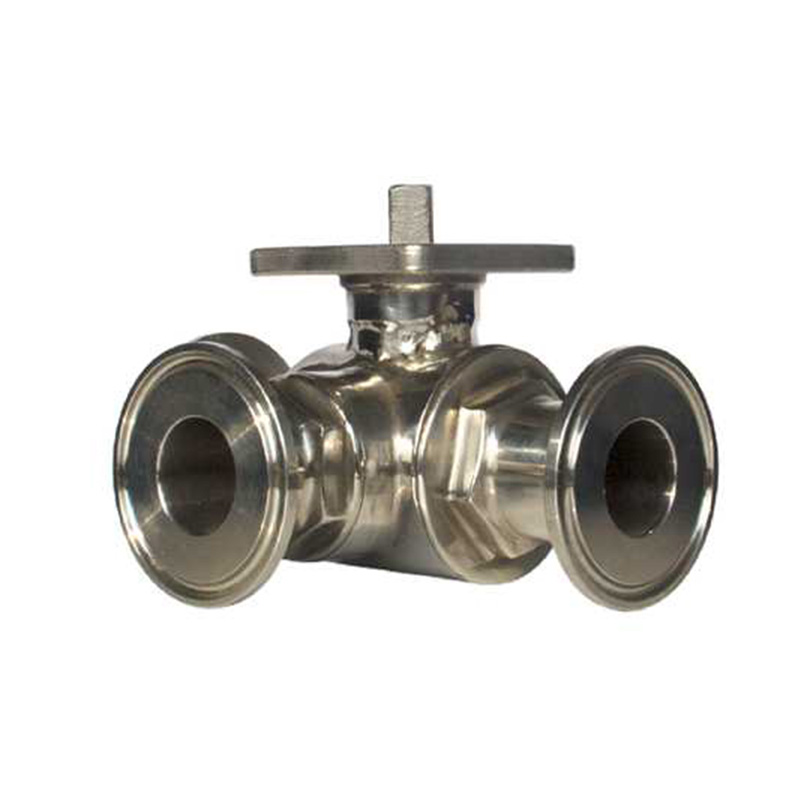 Three-way clamp ball valve
