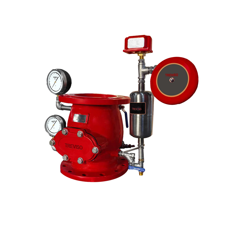 Wet alarm valve group