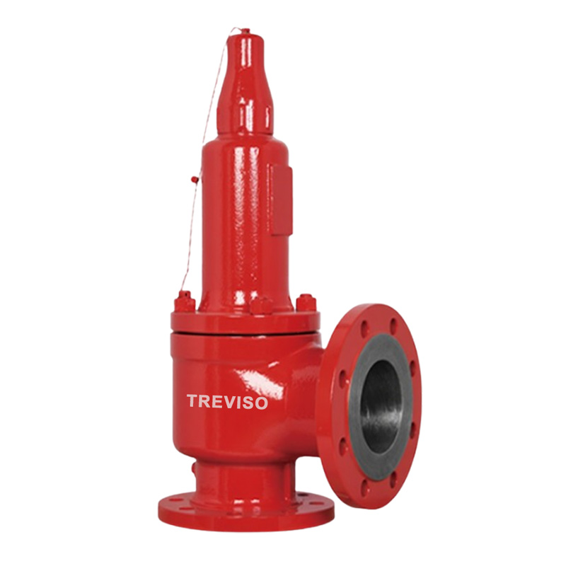  Closed spring slightly opened safety valve