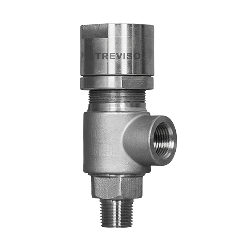 Threaded spring slightly opened safety valve
