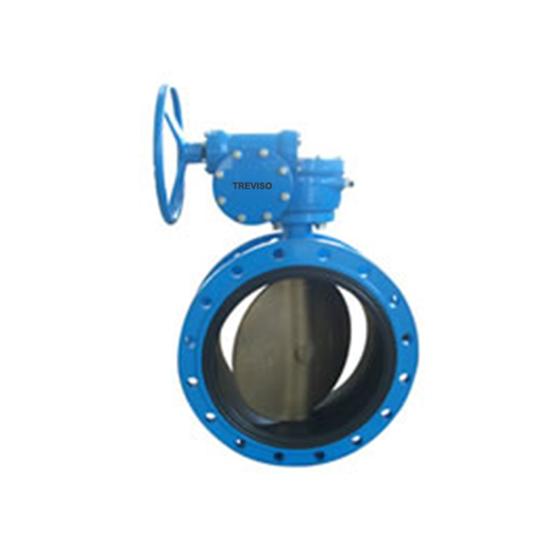 Worm gear flange soft seal butterfly valve