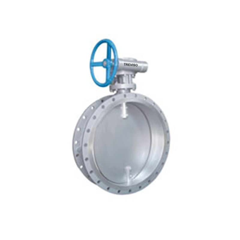 Worm gear flange ventilation butterfly valve
