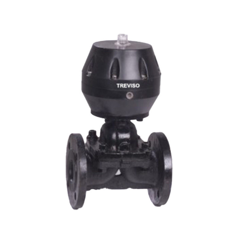 Pneumatic rubber lined diaphragm valve