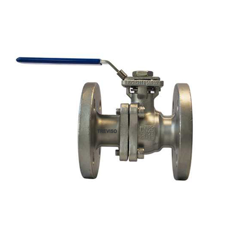 High platform three-way flange ball valve