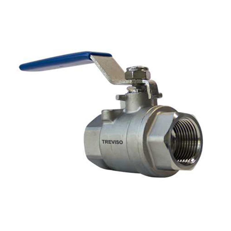 Two-piece manual threaded ball valve
