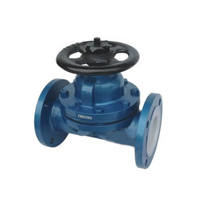  Manual fluorine lined diaphragm valve (weir type)