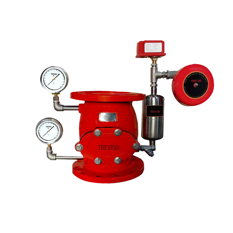 Wet alarm valve group