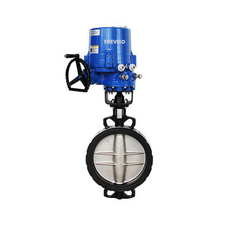  Electric wafer butterfly valve with hand wheel