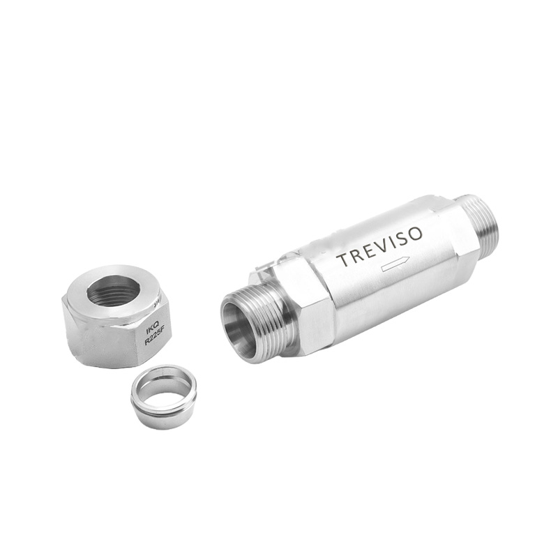 Straight-through check valve